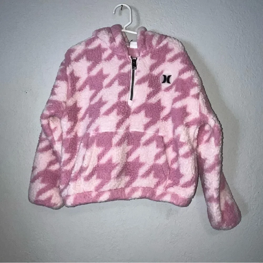 Hurley Pink Fleece Hooded Jacket